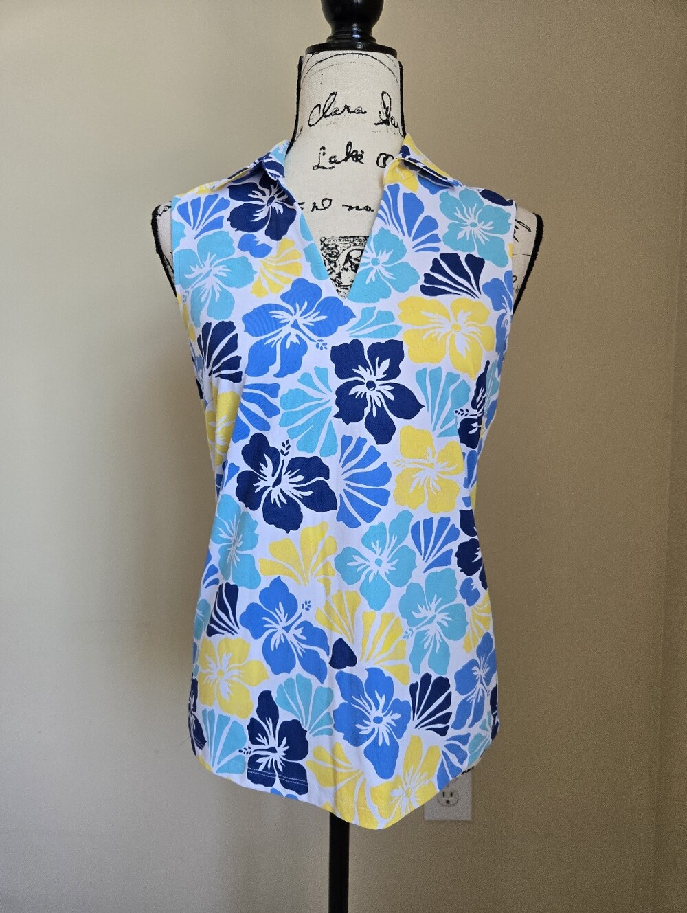 J.Mclaughlin Aida Knit Top Womens S Sleeveless Floral